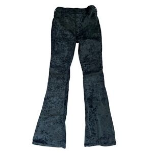 Altar'd State Velvet Flare Leggings High Waisted Pants Distressed‎ Grunge Y2K